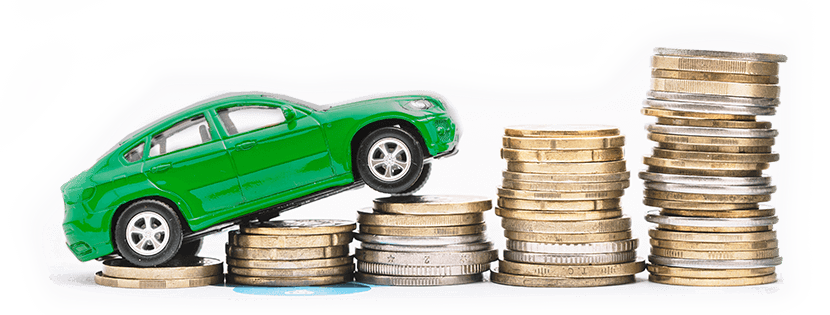 samochód wjeżdżający na słupki monet